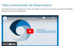 Nova sección na web de OSIMGA con vídeos divulgativos sobre estatísticas e informes